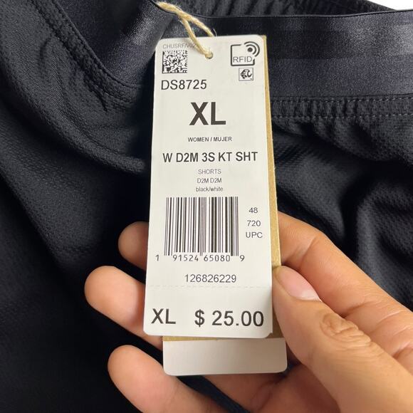 Adidas Black 3-Stripes Aeroready Shorts NWT - Picture 3 of 4